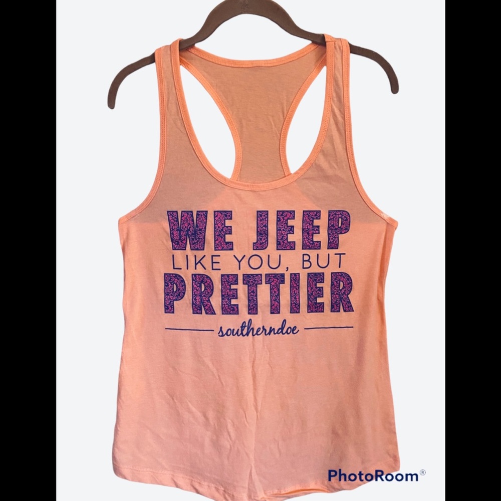 Southerndoe jeep shirt, orange size L, never worn. NWOT.